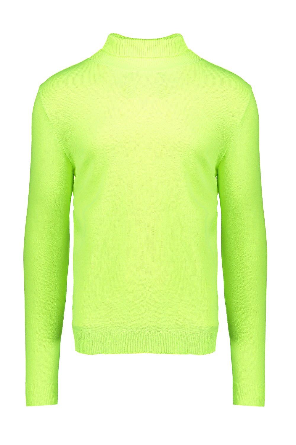 Pull en maille fluo col roul